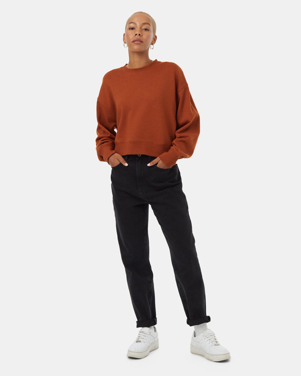 TreeFleece Oversized Crop Crew