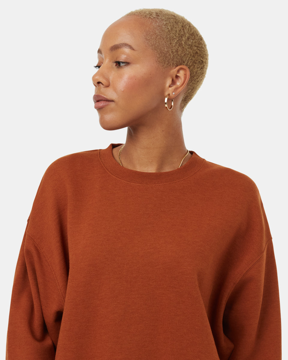 TreeFleece Oversized Crop Crew