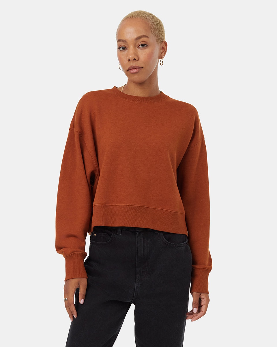 TreeFleece Oversized Crop Crew