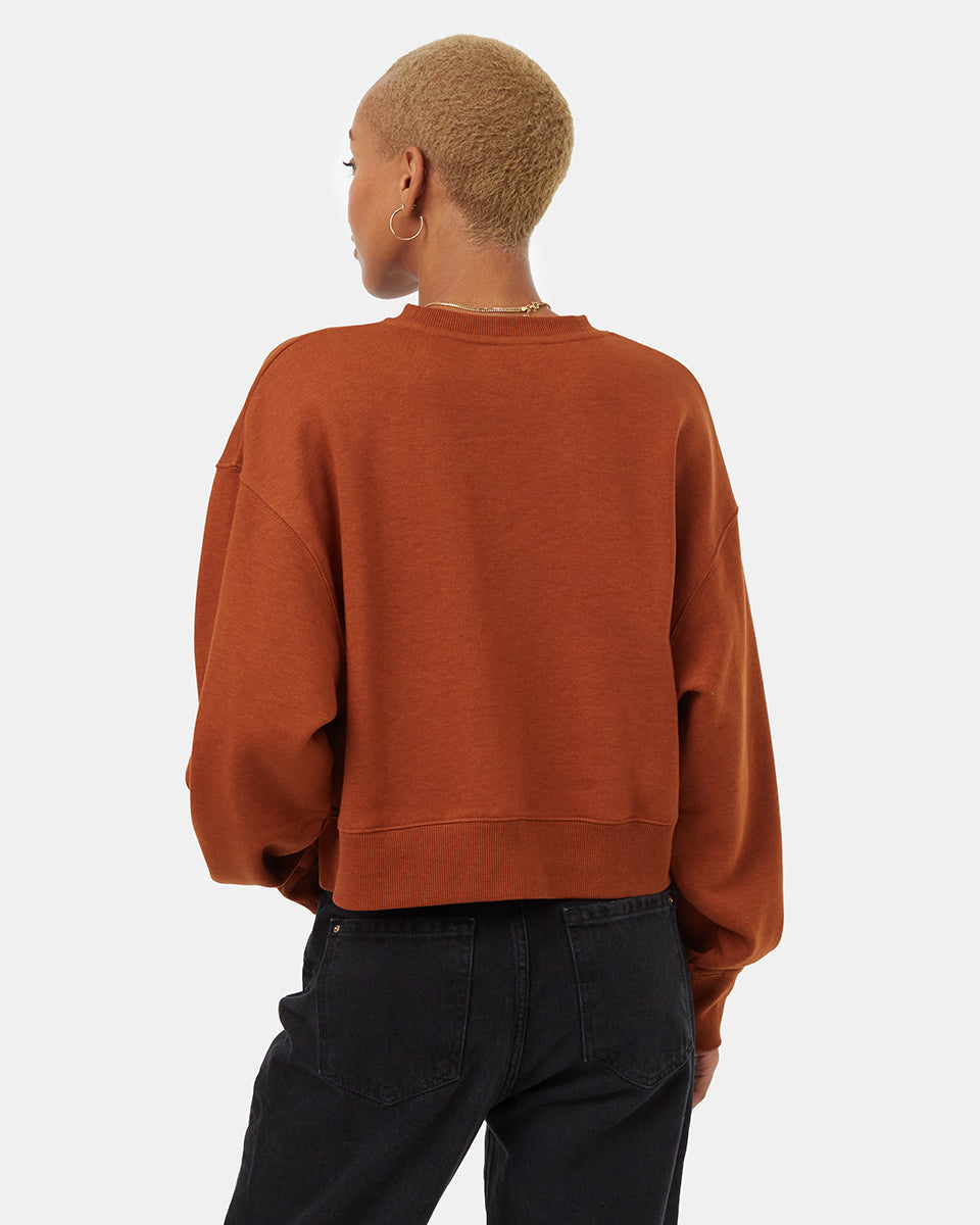 TreeFleece Oversized Crop Crew