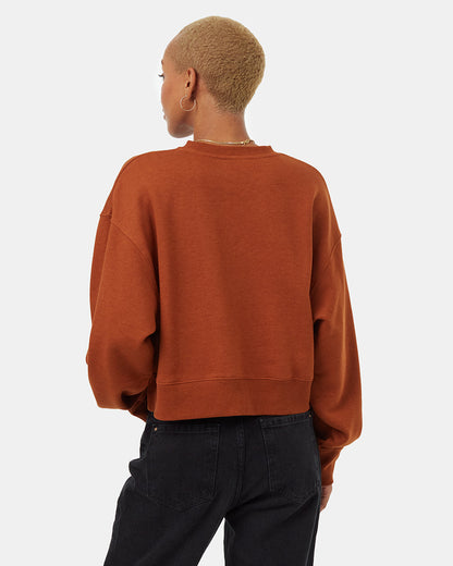 TreeFleece Oversized Cropped Crew