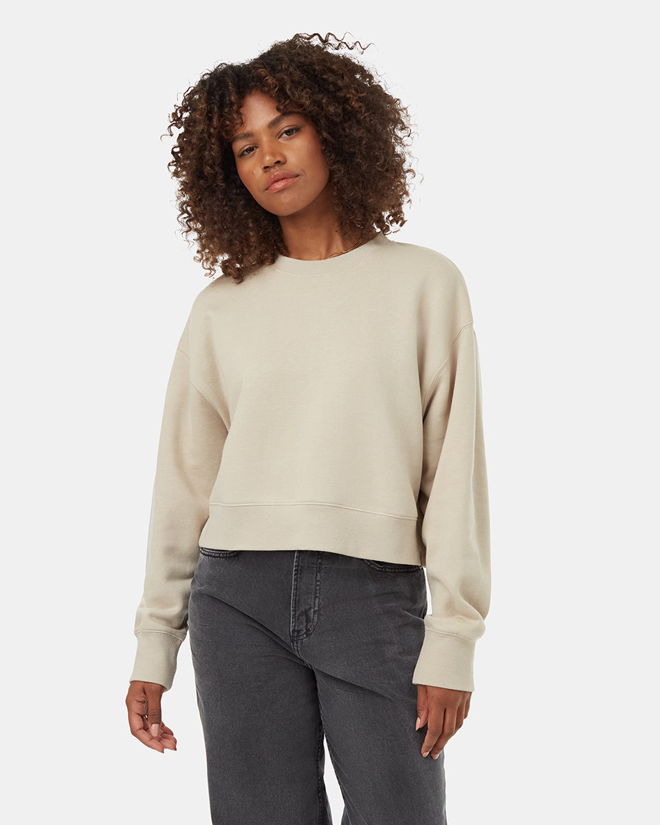 TreeFleece Oversized Crop Crew
