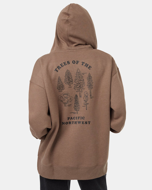 Tree Species Oversized Zip Hoodie