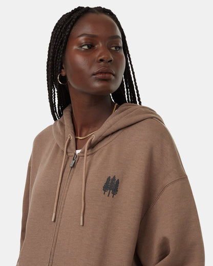 Tree Species Oversized Zip Hoodie