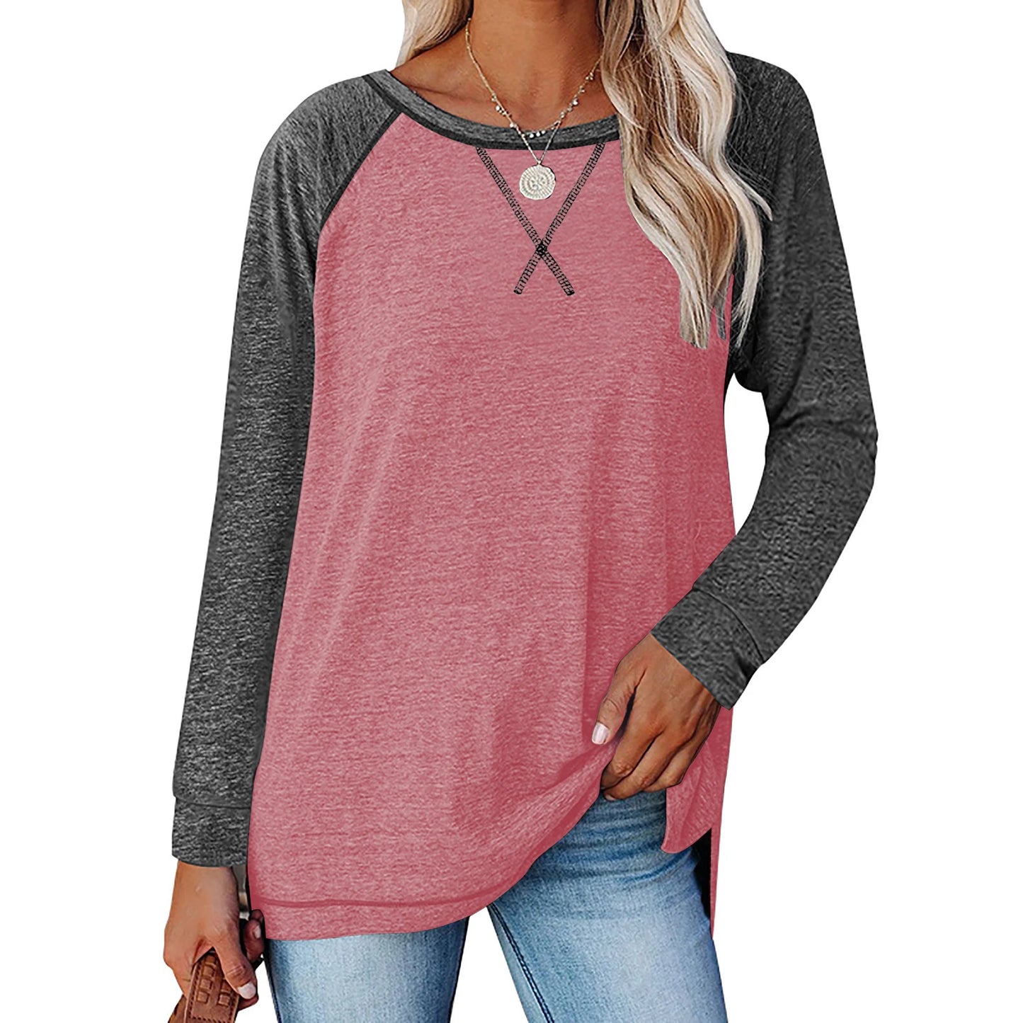 TEMOFON Women's Long Sleeve Loose Top