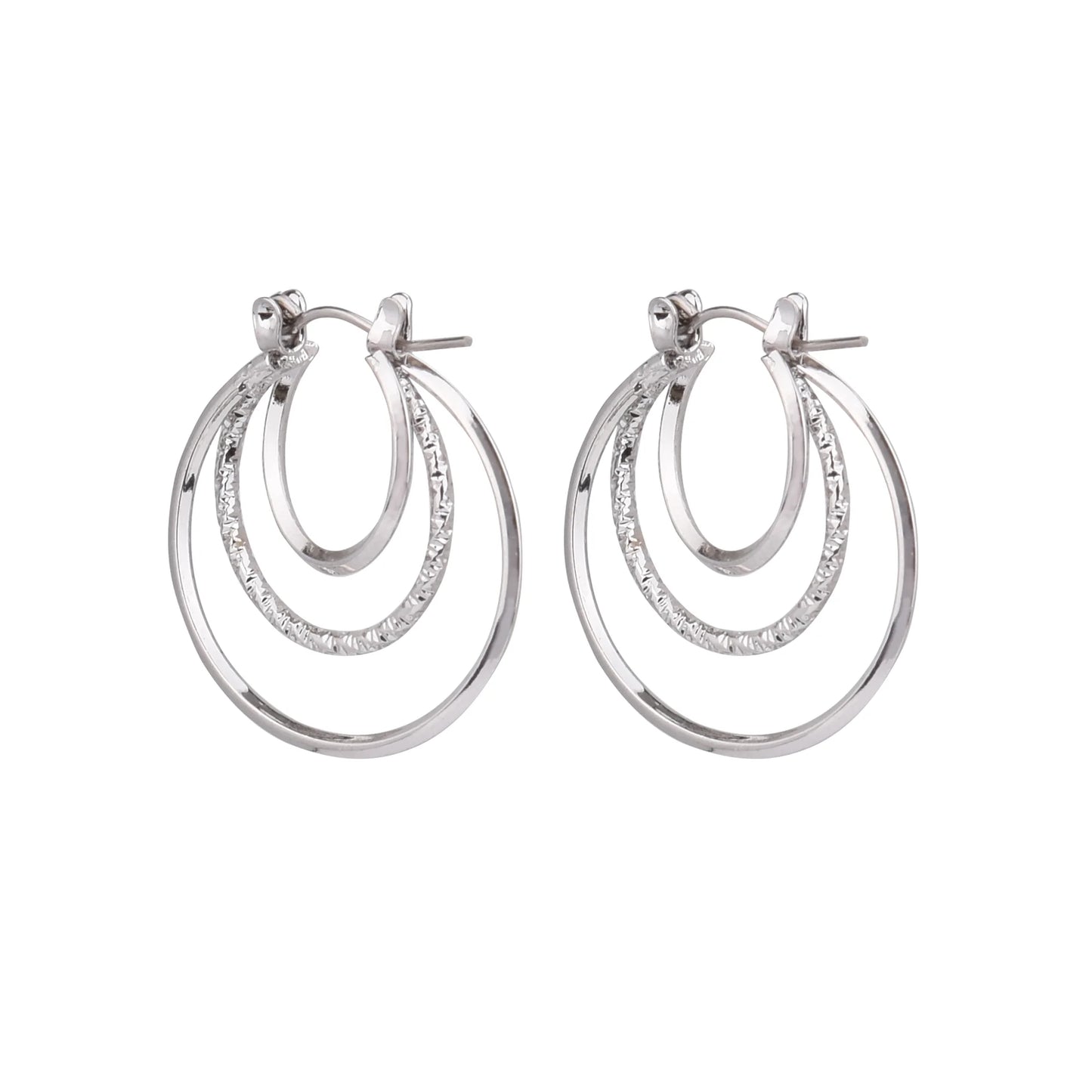 Time and Tru Silver Twist Hoop Earrings