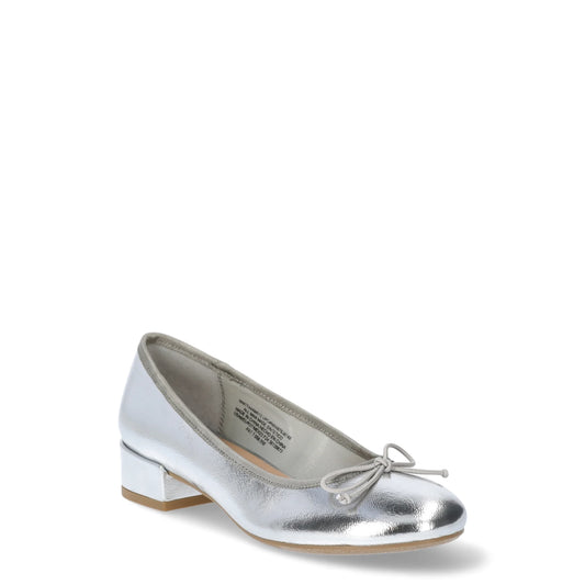 Time and Tru Women's Ballet Block Heel Pumps