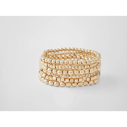 Time and Tru Gold Beaded Bracelet Set