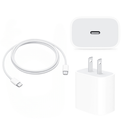 USB-C Fast Charger Bundle - USB-C to USB-C Cable + USB-C 20W Adapter for Androids, iPhone 15, iPads and more
