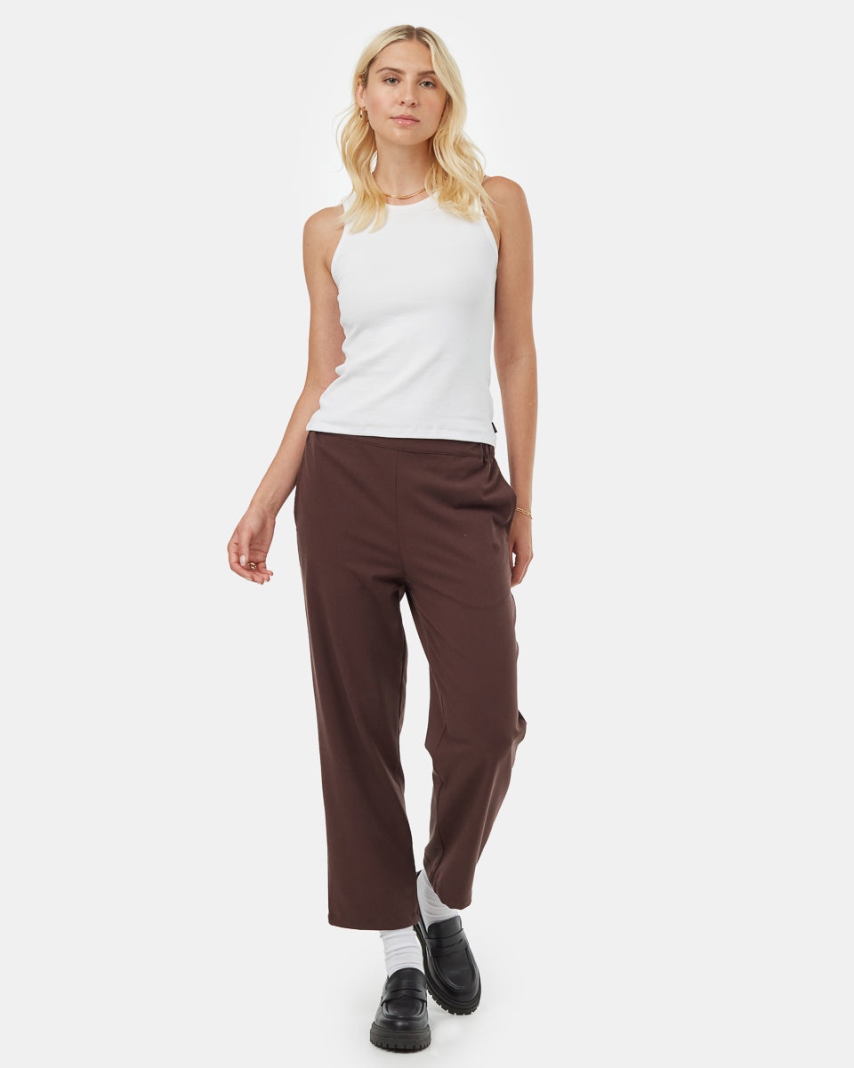 Rib High Neck Tank