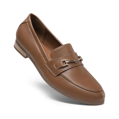 Women's Leather Penny Loafers Flats