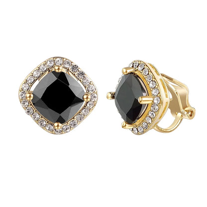 Yoursfs Gold Plated Crystal Clip-On Earrings