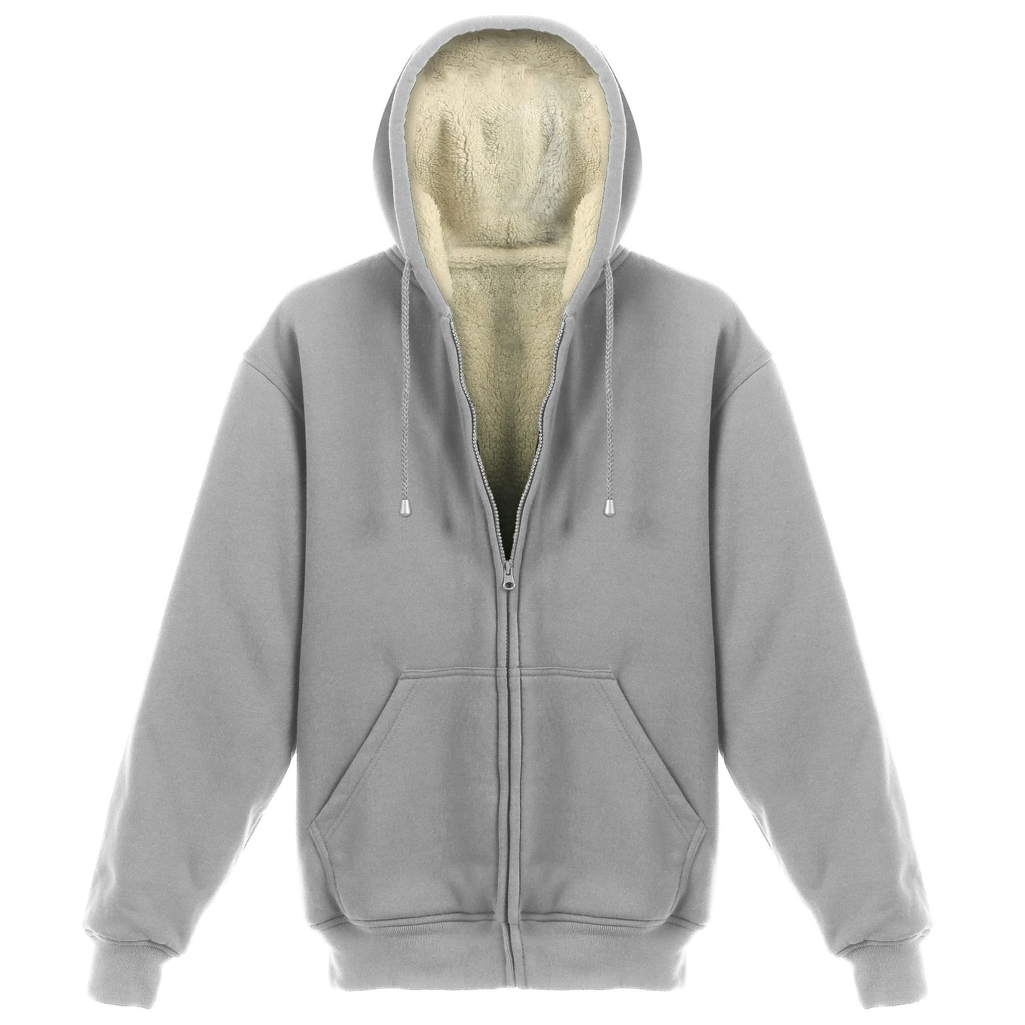 Sherpa Lined Fleece Hoodie Jacket