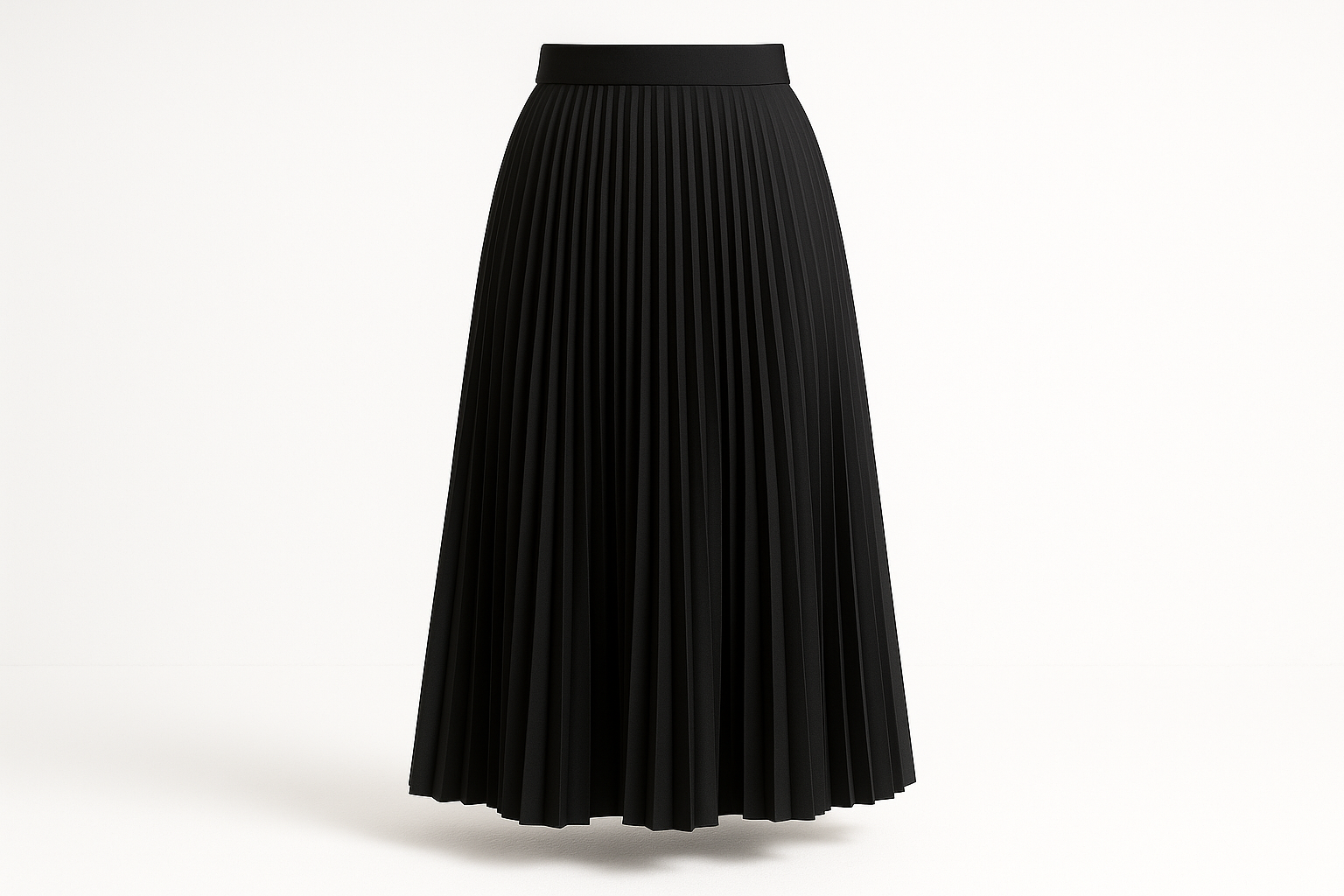 AriaSoft Pleated Midi Skirt