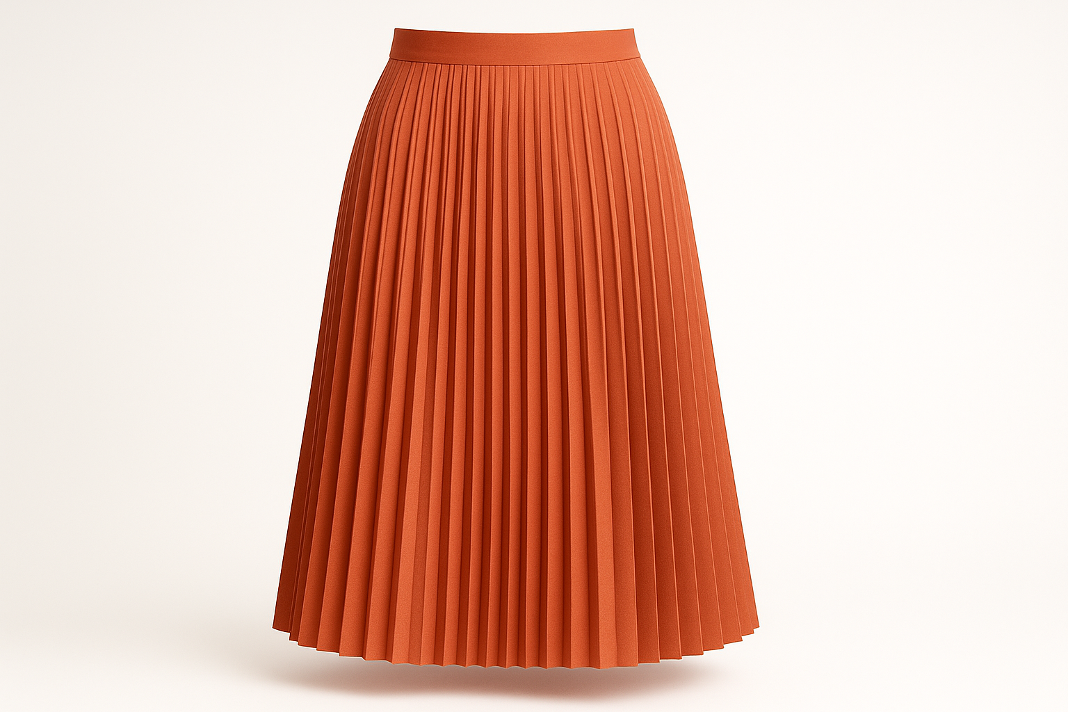 AriaSoft Pleated Midi Skirt