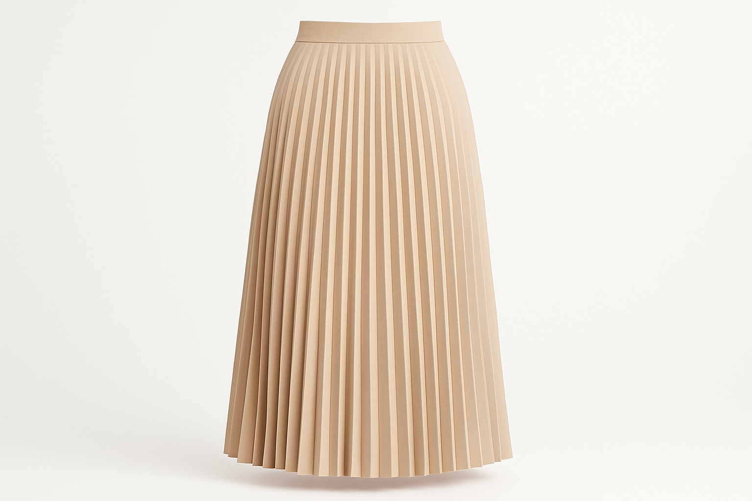 AriaSoft Pleated Midi Skirt
