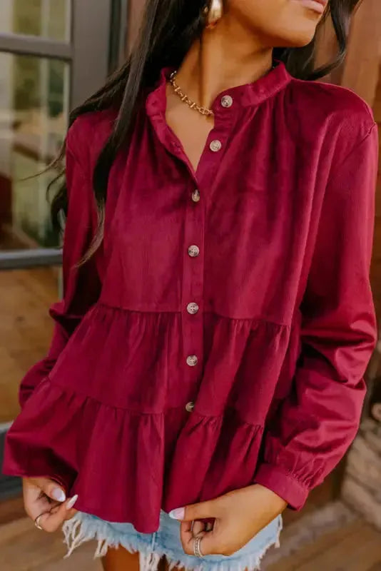 Autumn Elegance Corduroy Shirt