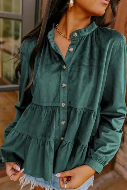 Autumn Elegance Corduroy Shirt