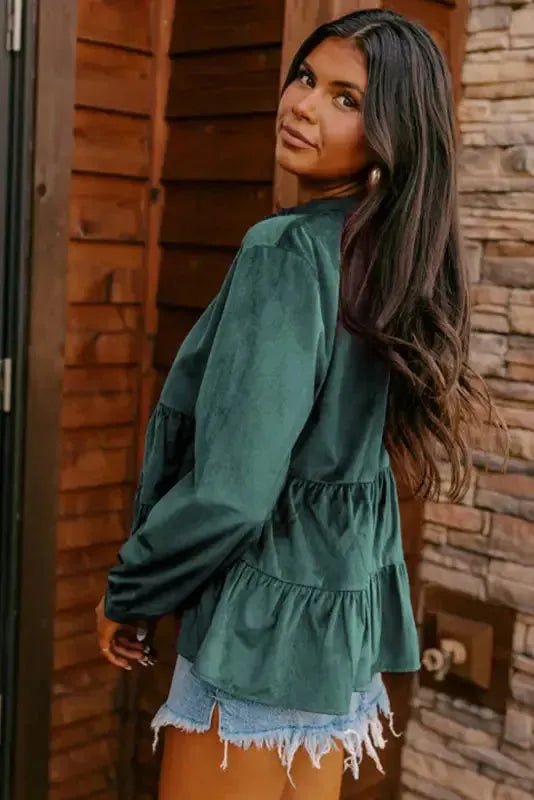 Autumn Elegance Corduroy Shirt