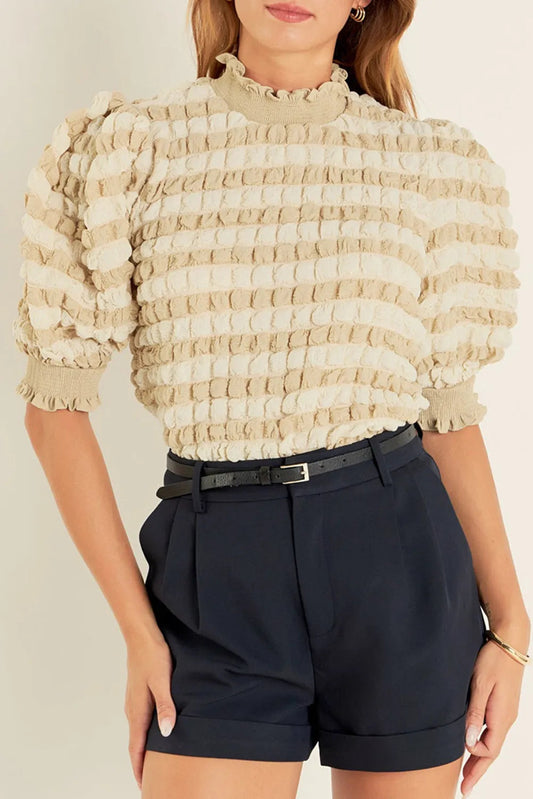 Mock Neck Elegance Blouse