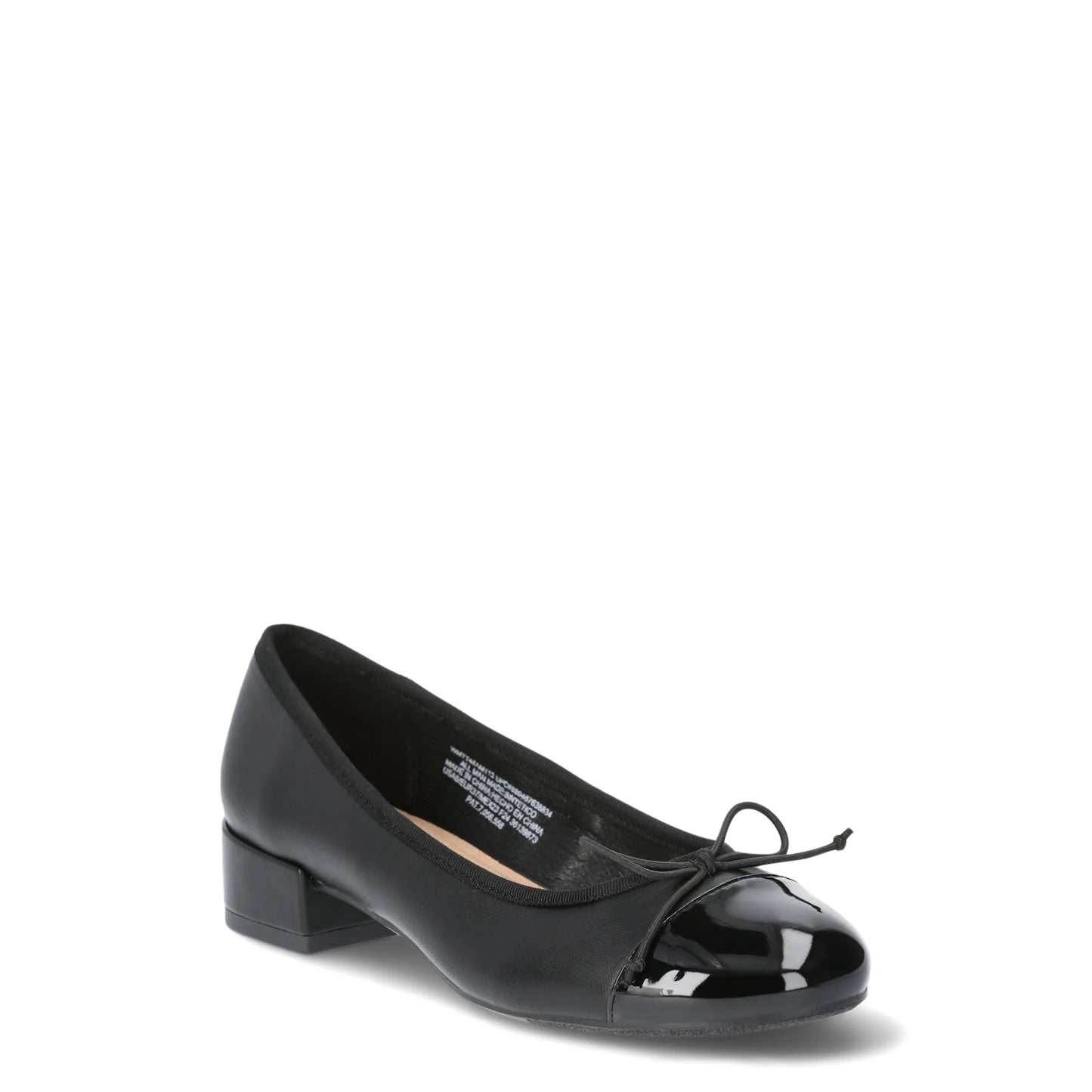 Time and Tru Women's Ballet Block Heel Pumps