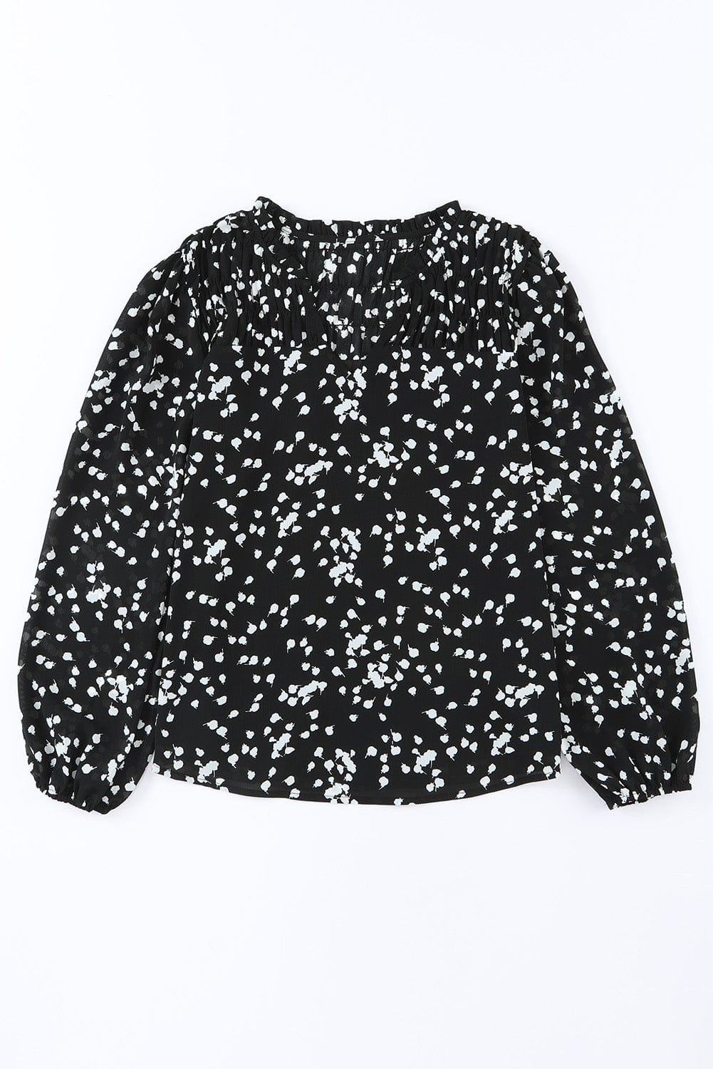 Split Neck Crinkled Blouse