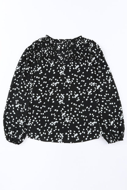 Split Neck Crinkled Blouse