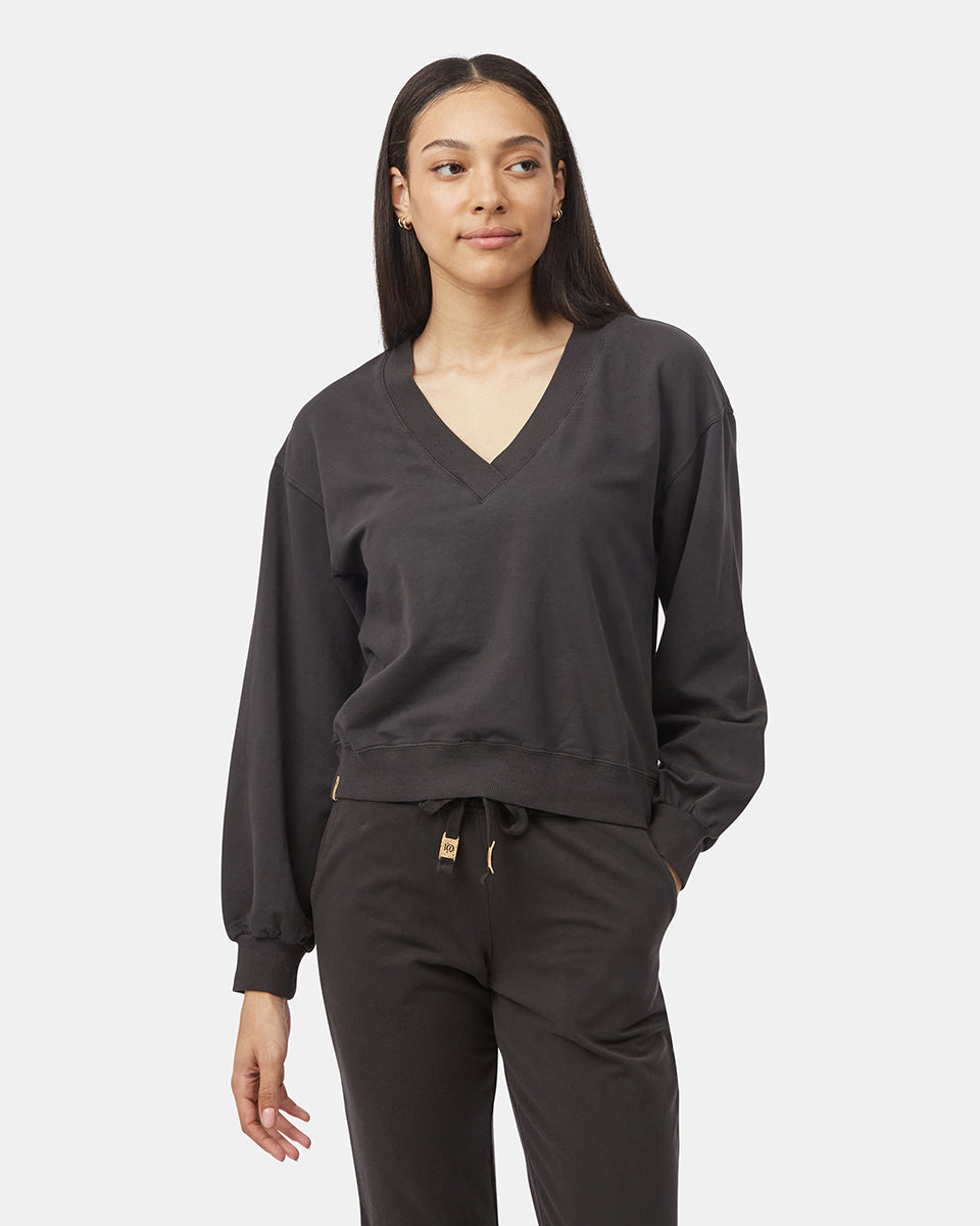 Γαλλικό πετσετέ μανίκι με V λαιμόκοψη και μπαλόνι