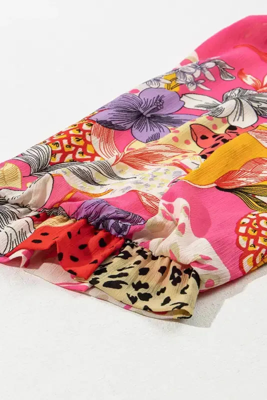 Blusa de burbujas con silueta floreciente