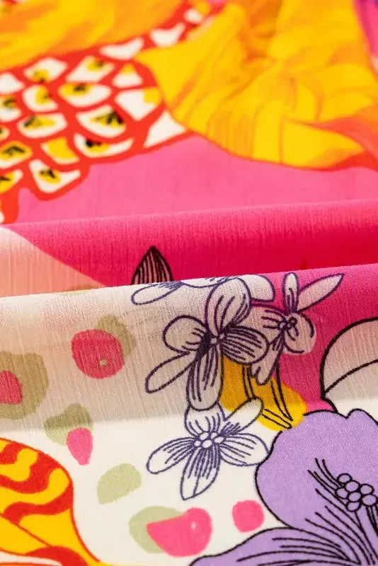 Blusa de burbujas con silueta floreciente