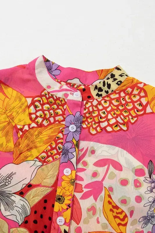 Blusa de burbujas con silueta floreciente