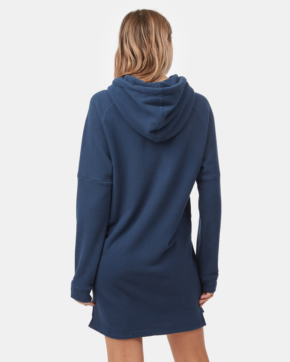 Πολυτελές oversized φόρεμα με κουκούλα