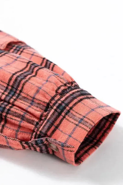 Boho Plaid Split Tail Shirt