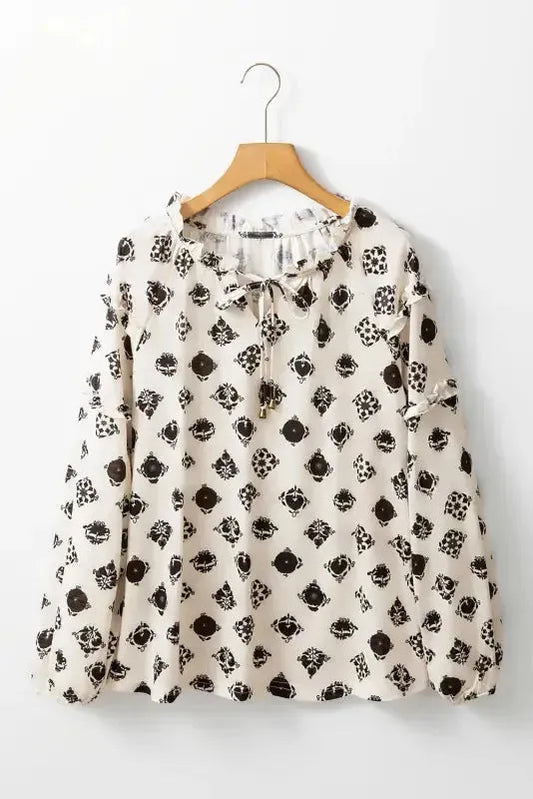 Breezy Deco Print Blouse
