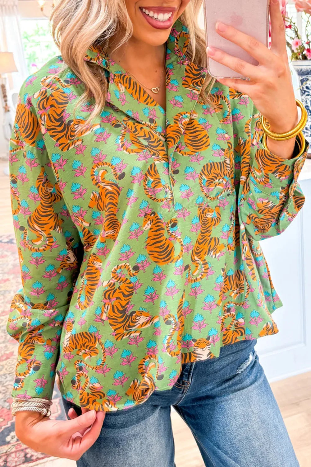 Tiger Chic Casual Πουκάμισο