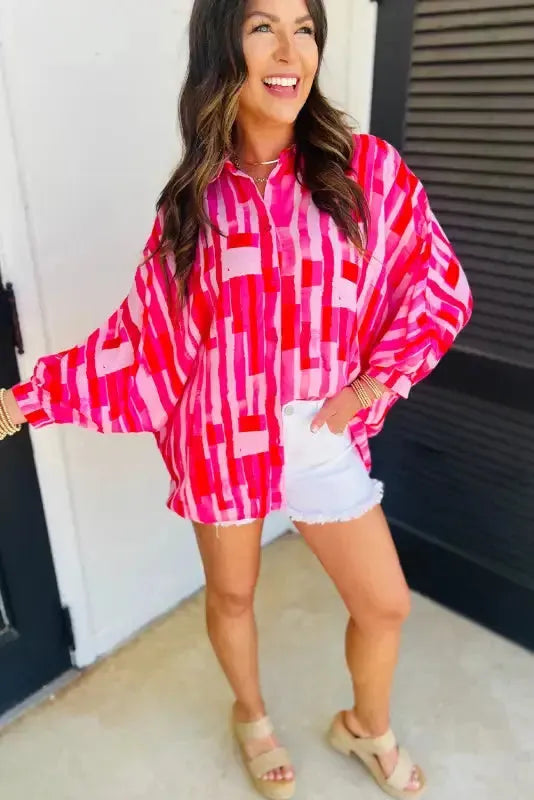 Πουκάμισο με σχέδιο νυχτερίδας από καμβά και κομψό στυλ