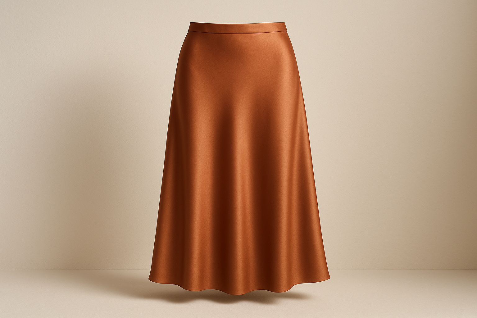 Celeste Satin Midi Skirt