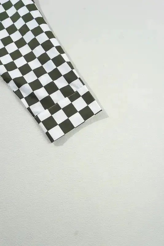 Checkerboard Chic Loose Fit Shirt