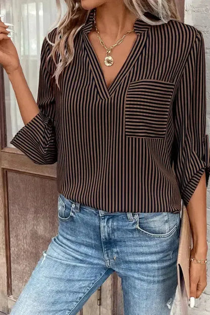 Classic Stripe Roll-Up Shirt