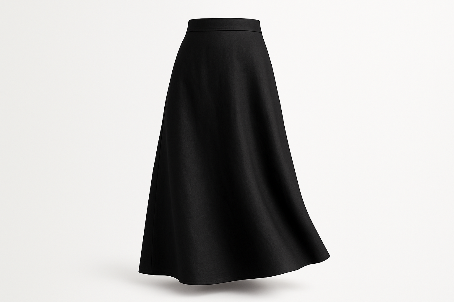 Coastline Linen‑Blend Midi Skirt
