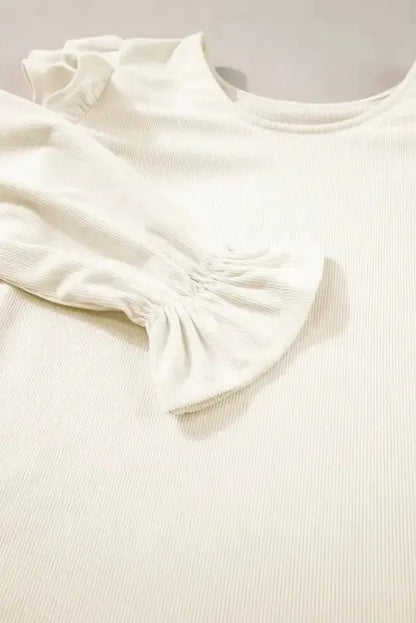 Corduroy Charm Ruffle Blouse