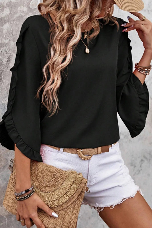 Ruffle Grace Luxe Blouse