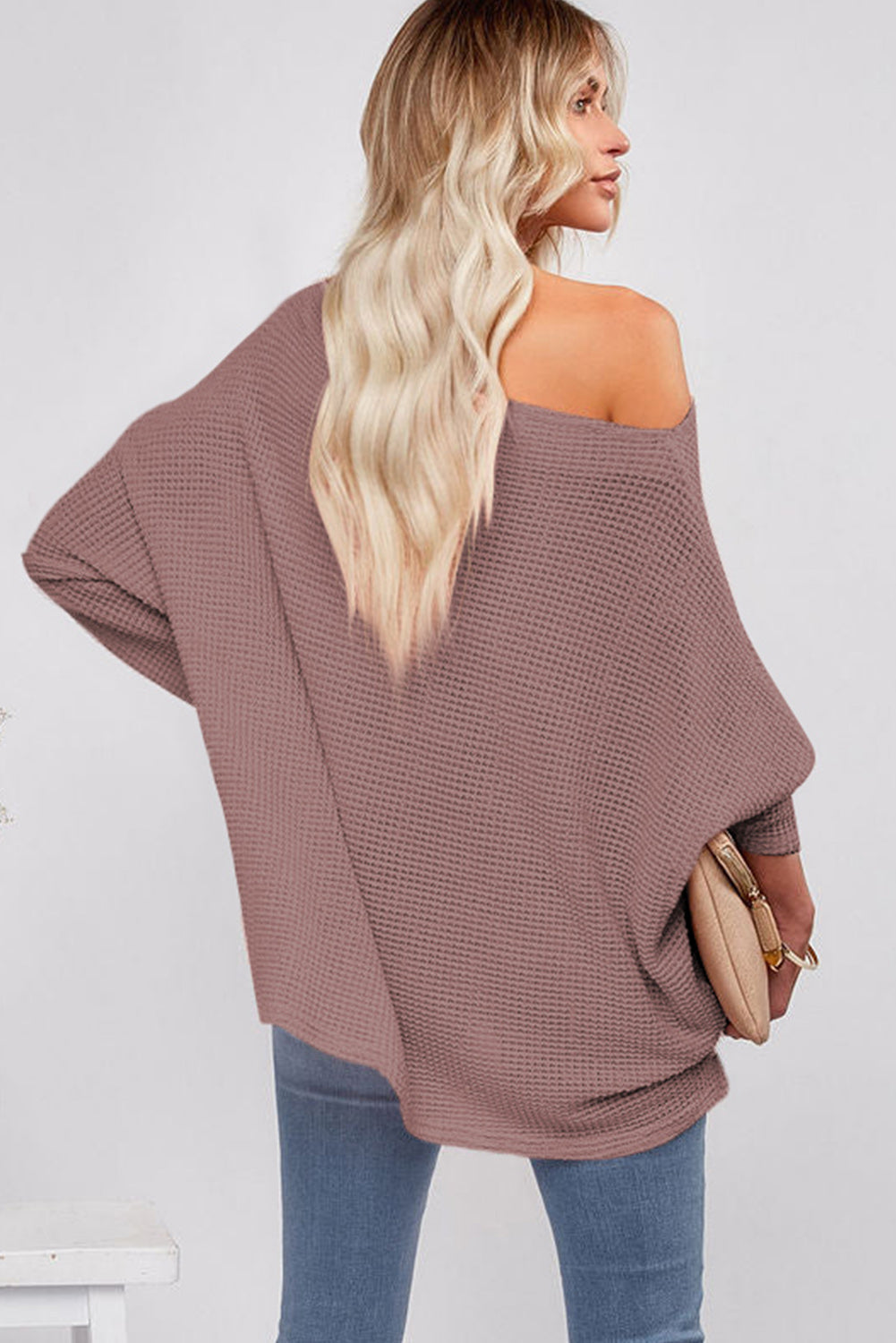 Oversized Eyelet Knit Blouse