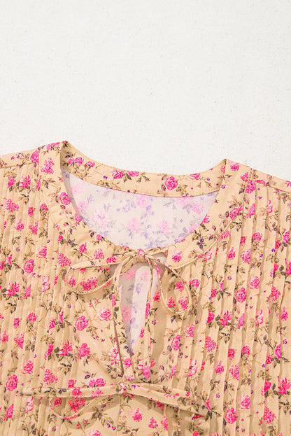 Floral Half Sleeve Blouse Top – Women’s Boho Casual Printed Blouse