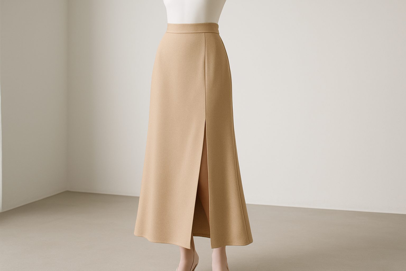 Eclipse High‑Waist Slit Skirt