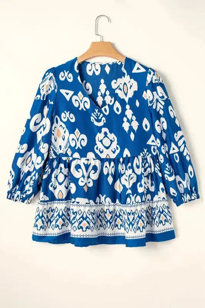 Ethno-Chic Flowy Fit Blouse