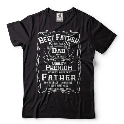 Best Father Whiskey Label T-Shirt