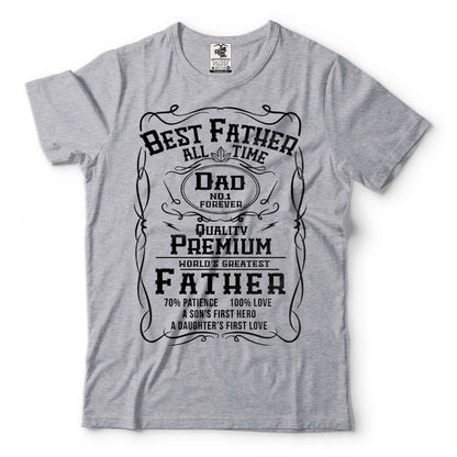 Best Father Whiskey Label T-Shirt