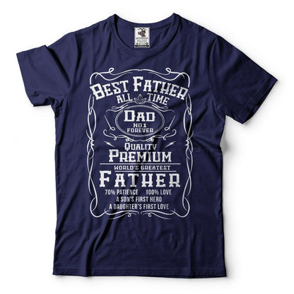 Best Father Whiskey Label T-Shirt