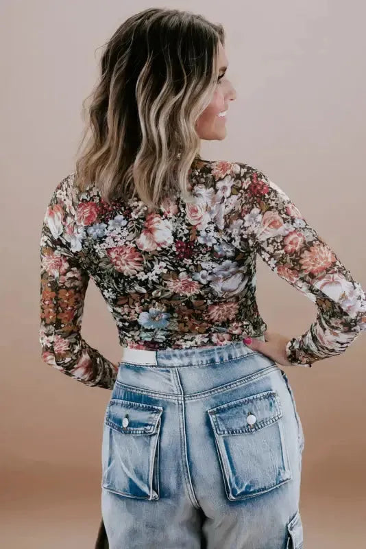 Fleur Sophistication Mesh Top